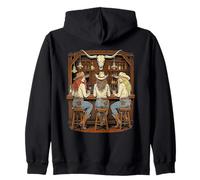 Cowgirls at The Saloon Western Rodeo Country Women's Party Zip Hoodie