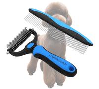 COWGOLDCHILD Deshedding Brush for Dogs - Dematting Comb Dog & Cat Brushes Shedding Double Sided Undercoat Rake Pet Pro Grooming Tool Removes Knots Mats Tangled Hair
