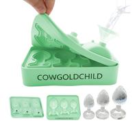CowGoldChild Ice Cube Tray Mold - Novelty ICES Cubes Trays Silicone for Stanley Cup Accessories Craft Ice Ball Freezer with Lid Adult Homemade Fun Whiskey Coffee Cocktail Party Gifts