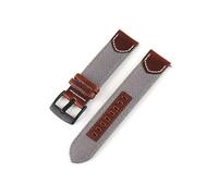 Cowhide 20mm 22mm Leather Watch Band Butterfly Buckle Fit for Huawei GT5/4 46mm /Samsung Galaxy 7 6 5 4(Grey pin buckle,20mm)