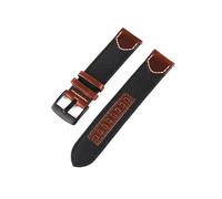 Cowhide 20mm 22mm Leather Watch Band Butterfly Buckle Fit for Huawei GT5/4 46mm /Samsung Galaxy 7 6 5 4(Black pin buckle,22mm)
