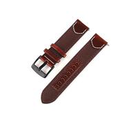Cowhide 20mm 22mm Leather Watch Band Butterfly Buckle Fit for Huawei GT5/4 46mm /Samsung Galaxy 7 6 5 4(Brown pin buckle,20mm)