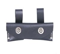 Cowhide Axe Bag With Rivet Reinforcement And Double Stitching For Small Axes With Dimensions Approx 18 X 15 X 3 Cm(Black)