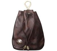 Cowhide Bag | Small Coin Purse,Genuine Leather Retro Storage Bag, Leather Car Key Case, Drawstring Handmade Key Pouch for Women