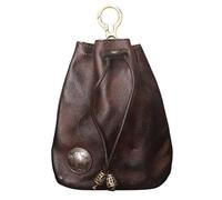 Cowhide Coin Purse,Portable Key Pouch | Drawstring Storage Bag, Mini Multifunction Wallet for Men & Women, Leather Storage Bag