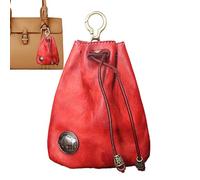 Cowhide Coin Purse,Vintage Change Bag | Drawstring Storage Bag, Multifunction Wallet for Men & Women, Genuine Leather Storage Bag
