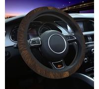 Cowhide, Cow Skin Print Pattern Steering Wheel Cover Universal 15 Inch Sports Style Elastic Breathable Comforts Car Steering Wheel Accessories