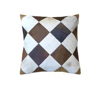 Cowhide Cushion Covers, Leather Pillow Cover, Hair On Cushion Cover, Soft Animal Skin Pillow Cover, Tricolor Handmade Cow Skin Cushion Cover