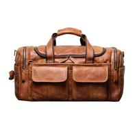 Cowhide Hand Travel Bag Abrasive Leather Men's Fitness Duffel Bag Leather Crossbody Shoulder Bag