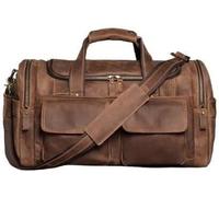 Cowhide Hand Travel Bag Abrasive Leather Men's Fitness Duffel Bag Leather Crossbody Shoulder Bag(3)