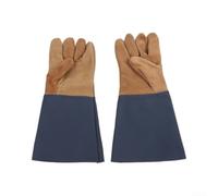 Cowhide Heat Resistant Welding Gloves 19cm Extended Cuff Industrial Use | Cowhide Leather Welding Gloves with 19cm Extended Cuff, Heat Resistant Flameproof Work Gloves for Industrial Welding