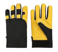 Cowhide Leather Gardening Gloves with Textured Palm for Enhanced Grip, Breathable Work Gloves for Pruning Planting Weeding, For Protection Against Thorns