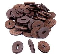 Cowhide Leather Handle Washers - Oval Shape - (1.30 x 1.00 x .125) - (Espresso) - USA Made - (for Knife Making & Hobby) - (50 Pack)
