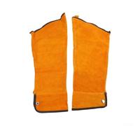 Cowhide Leather Sweat Sleeves 56 cm Heat Resistant Spark-Proof Long Protective Leather Gloves 56 x 26 cm Fireproof Welder Sleeves Cowhide Robust for MIG for Work Heat Resistant Leather Sleeves 56 cm
