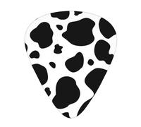 Cowhide Milk Cow Print,12 Pcs Guitar Pick,3 Different Thickness Plectrums for Acoustic Guitar Bass Ukulele (0.46mm 0.96mm 0.71mm)