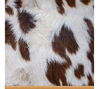 Cowhide Print Fabric by The Yard,Abstract Maroon and White Cow Fur Pattern Fabric for Upholstery and Home DIY Projects,Farmhouse Style Decorative for Arts DIY Sewing,1 Yard