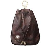 Cowhide Purse - Retro Change Holder | 3.54×0.78×4.52 Inches Leather Drawstring Coin Purse, Coin Organizer, Small Pouch, Card Cases & Money Organizer, Wallets for Men & Women
