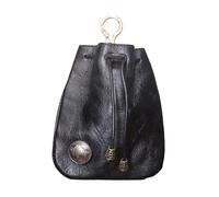 Cowhide Purse | Vintage Change Bag | Leather Retro Storage Bag, Leather Car Key Case, Drawstring Handmade Key Pouch for Women