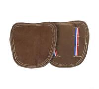 cowhide welding foot cover for welder protection against sparks and slag, includes fireproof stitching and an ergonomic shoe curve fit (gray-brown)