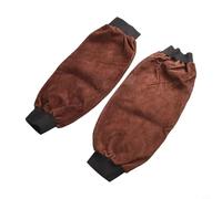 Cowhide Welding Sleeves, Heat-Resistant Protective Arm Covers for Electric Welding, Metallurgy & Machinery Work, Adjustable Fit,