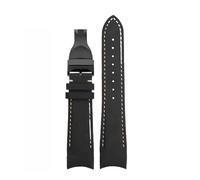 Cowhide Wristband 20mm 22mm Compatible with Tudor Biwan 1958 Model M79030 Little Red Flower Black Shield Bronze Retro Strap Curved Mouth(Black Black,22mm)