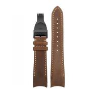 Cowhide Wristband 20mm 22mm Compatible with Tudor Biwan 1958 Model M79030 Little Red Flower Black Shield Bronze Retro Strap Curved Mouth(Black Black,22mm)