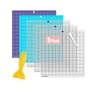 Cowhilan 5 Pack Cutting Mats 12x12 inch for Silhouette Cameo 5/4/3/2/1