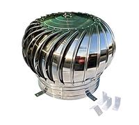 Cowl Cap, Flue Waterproof Vent, Rotating Cap Ventilation Pipe, Long Service Life, Robust, 304 Stainless Steel, No Rust, No Energy Power, for Residential Buildings, Farm Chimney Tops ( 350mm(13.8in))