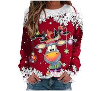 Cowl Neck Jumpers For Unisex Christmas Sweater Light Up Christmas Jumpers Men Women Xmas Print Knitwear Ugly Jumpers with Large LED Lights Red