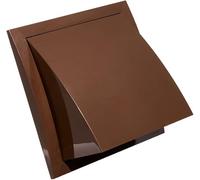Cowled Duct Cover with Gravity Flap, Brown ABS Plastic, 150mm/6-inch Spigot, External Ventilation Grille for Rain and Wind Protection, Ideal for Bathroom Extractor, Tumble Dryer Duct Cowl