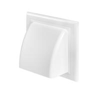 Awenta 6'' Inch / 150 mm Exhaust Hood Vent - White ABS Plastic - Non Return Valne/Backdraft Damper - Dryer Opening, Exhaust Opening, External Ventilation Cover - Outdoor Air Vent Cap - Duct Cover