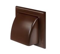 Air Vent Grill Cover Gravity Flap(Ducting 125mm)Brown External Ventilation Cover