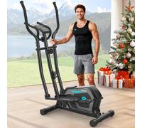 Cowmew Elliptical Cross Trainer, 3-in-1 Elliptical Machine for Home with 16 Resistance Levels, LCD Monitor with Bluetooth App & Device Holder Cross Trainers, Non-Slip Pedal, 130 KG Weight Capacity