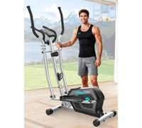 Cowmew Elliptical Cross Trainer, 3-in-1 Elliptical Machine for Home with 16 Resistance Levels, LCD Monitor with Bluetooth App & Device Holder Cross Trainers, Non-Slip Pedal, 130 KG Weight Capacity