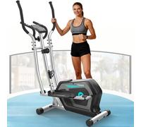 Cowmew Elliptical Cross Trainer, Compact Elliptical Machine For Home Use, Magnetic Elliptical Machine Fitness with 16 Levels Resistance, Pulse Sensor, LCD Monitor, 130 KG Weight Capacity Cross Trainer