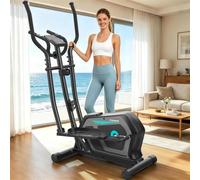 Cowmew Elliptical Cross Trainer, Compact Elliptical Machine For Home Use, Magnetic Elliptical Machines Fitness with 16 Levels Resistance, LCD Monitor, Pulse Sensor Handles, 130 KG Weight Capacity
