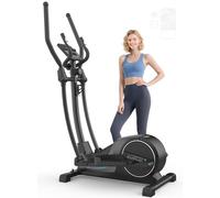 Cowmew Elliptical Cross Trainer For Home, Ultra Quiet Magnetic Cross Trainer with 16-Level Resistance, 8KG Flywheel, 42cm Stride, Weight Capacity 150KG, App Compatible with LCD Monitor, Pulse Sensor