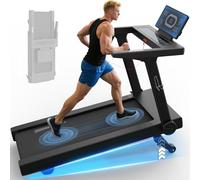 Cowmew Treadmills for Home, Foldable Treadmill with 20% Auto Incline, 20KM/H, 7HP, 180KG Weight Capacity, Running Machine for Heavy People with LED Display, Heart Rate Monitor, Bluetooth Speakers