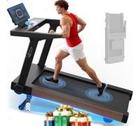 Cowmew Treadmills for Home, Foldable Treadmill with 20% Auto Incline, 20KM/H, 7HP, 180KG Weight Capacity, Running Machine for Heavy People with LED Display, Heart Rate Monitor, Bluetooth Speakers