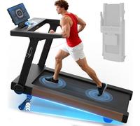 Cowmew Treadmills for Home, Foldable Treadmill with 20% Auto Incline, 20KM/H, 7HP, 180KG Weight Capacity, Running Machine for Heavy People with LED Display, Heart Rate Monitor, Bluetooth Speakers