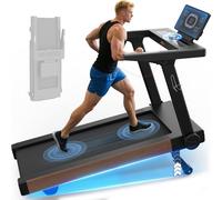 Cowmew Treadmills for Home, Folding Treadmill with 15% Auto Incline, 20KM/H, 7HP, 180KG Capacity, Walking Treadmill for Heavy People with LED Display, Speed Knob, Fitness Apps, Bluetooth Speakers