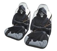 COWMGHLDFL Car Seat Covers 2 Pack Bat Death Moon Seat Cover Front Seat Covers for Car Universal Seat Protectors Auto Seat Mat with Elastic Strap Auto Accessories Set
