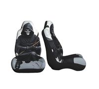 COWMGHLDFL Car Seat Covers 2 Pack Bat Death Moon Seat Covers Front Seat Covers for Car Universal Seat Protectors Auto Seat Mat with Elastic Strap Auto Accessories Set of 2