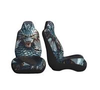 COWMGHLDFL Car Seat Covers 2 Pack Cool Dragon Seat Covers Front Seat Covers for Car Universal Seat Protectors Auto Seat Mat with Elastic Strap Auto Accessories Set of 2