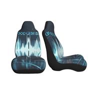 COWMGHLDFL Car Seat Covers 2 Pack Cool Music sound wave Seat Covers Front Seat Covers for Car Universal Seat Protectors Auto Seat Mat with Elastic Strap Auto Accessories Set of 2