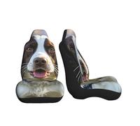 COWMGHLDFL Car Seat Covers 2 Pack Cute springer spaniel Seat Covers Front Seat Covers for Car Universal Seat Protectors Auto Seat Mat with Elastic Strap Auto Accessories Set of 2