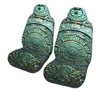 COWMGHLDFL Car Seat Covers 2 Pack Mayan Calendar End of The World Seat Cover Front Seat Covers for Car Universal Seat Protectors Auto Seat Mat with Elastic Strap Auto Accessories Set