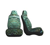COWMGHLDFL Car Seat Covers 2 Pack Mayan Calendar End of The World Seat Covers Front Seat Covers for Car Universal Seat Protectors Auto Seat Mat with Elastic Strap Auto Accessories Set of 2