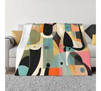 COWMGHLDFL Flannel Blankets 50"x40" Bed Blanket for Sofa Mid-Century Modern Art Cat Throw Blanket Soft Cozy Plush Blanket for Couch Camping All Seasons