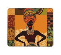 COWMGHLDFL Mouse pad African Woman Mouse Mat for Wireless Mouses Computer Keyboard Mats with Non-Slip Rubber Gaming Desk Pad Square Desk Mat for Office Laptop 8.3 x 10.3 in